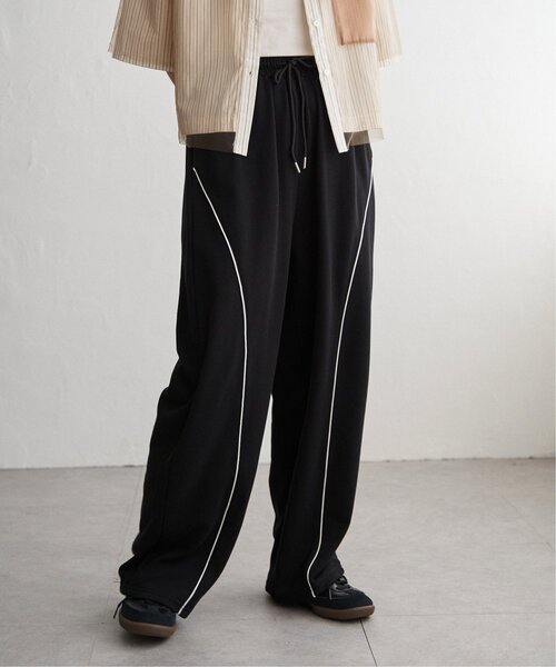 VENCEEXCHANGE（ヴァンスエクスチェンジ）の「ミニ裏毛ライン入りカーブパンツ（スウェットパンツ・レディース・ブラック/杢グレー/ブラウン・FREE）」の21枚目の写真