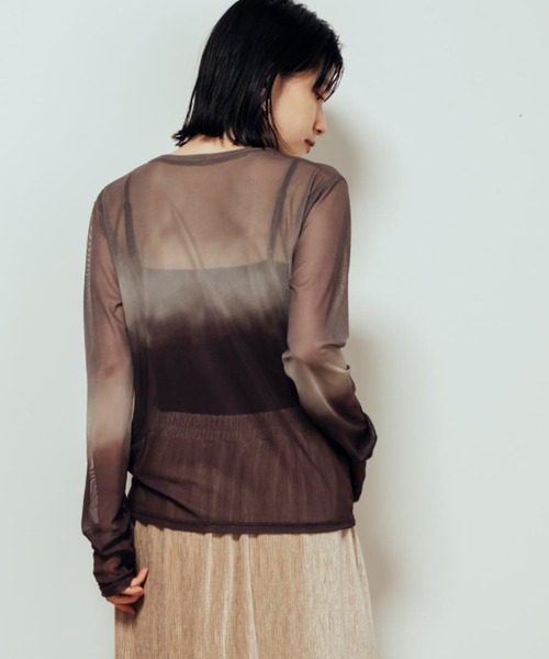 グラデーションシアートップス（Tシャツ/カットソー）｜Shelly