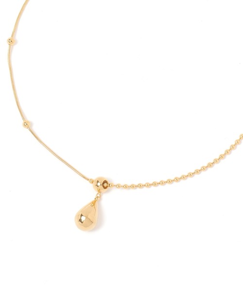 mysty woman（ミスティウーマン）の「ステンレスドロップモチーフネックレス 586687（ネックレス・レディース・ゴールド/シルバー・FREE）」の8枚目の写真