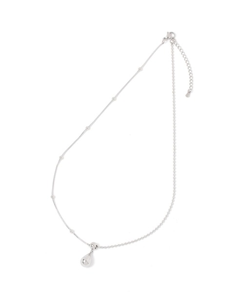 mysty woman（ミスティウーマン）の「ステンレスドロップモチーフネックレス 586687（ネックレス・レディース・ゴールド/シルバー・FREE）」の9枚目の写真