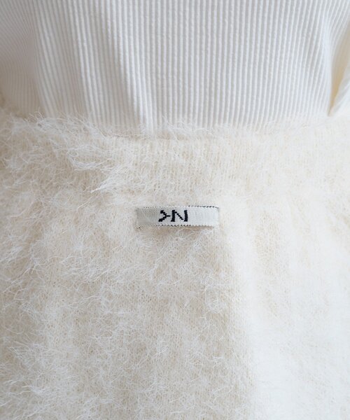 Kastane（カスタネ）の「*【セットアップ対応】シャギーミニスカート（スカート・レディース・アイボリー/チャコールグレー・FREE）」の11枚目の写真