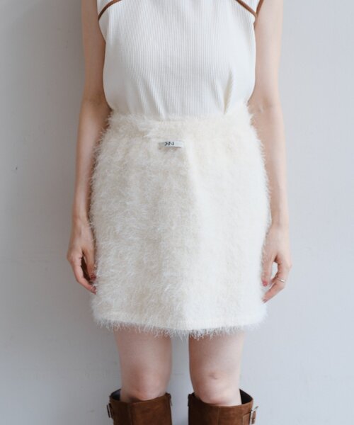 Kastane セットアップ　最終値下げ セール】【セットアップ対応】シャギーミニスカート（スカート