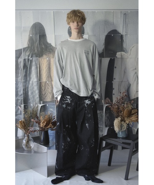 SHINYAKOZUKA（シンヤコヅカ）の「PAINTED ORDINARY CITY BAGGY（デニムパンツ・メンズ・ブラック/インディゴブルー・X-LARGE/LARGE/MEDIUM/SMALL/X-SMALL）」の3枚目の写真