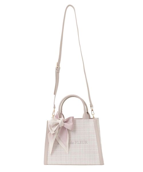 【新品未使用】メゾンドフルール 2WayフリルトートSバッグ　スカーフ付き 2WayフリルトートSバッグ/Maison de FLEUR（メゾン ド フルール