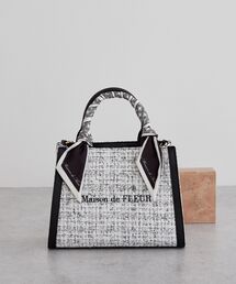Maison de FLEUR（メゾンドフルール）の「スカーフ付きツイード2Wayトートバッグ（トートバッグ）」