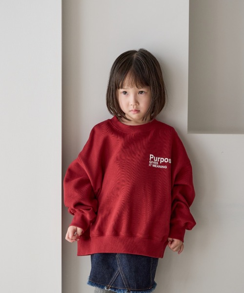 LOWRYS FARM(ローリーズファーム)の「ドルマンウラケプルオーバー 581206(スウェット・キッズ・グレー/ネイビー/グリーン/レッド/アイボリー/ピンク/ブラック/ブルー・110cm/120cm/130cm/140cm/150cm)」の8枚目の写真