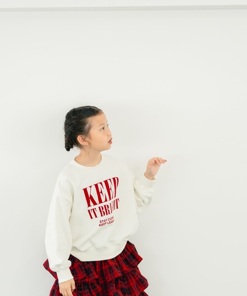 LOWRYS FARM(ローリーズファーム)の「ドルマンウラケプルオーバー 581206(スウェット・キッズ・グレー/ネイビー/グリーン/レッド/アイボリー/ピンク/ブラック/ブルー・110cm/120cm/130cm/140cm/150cm)」の9枚目の写真