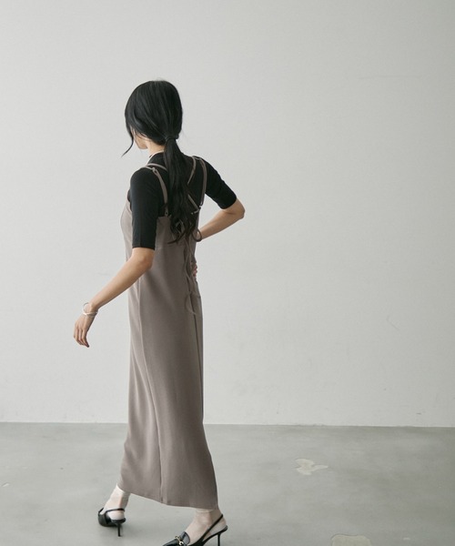 irohaさん専用 usaato 美品　ノースリーブ ロングワンピース セール】Sleeveless Long Dress/カップ付ノースリーブ ロング