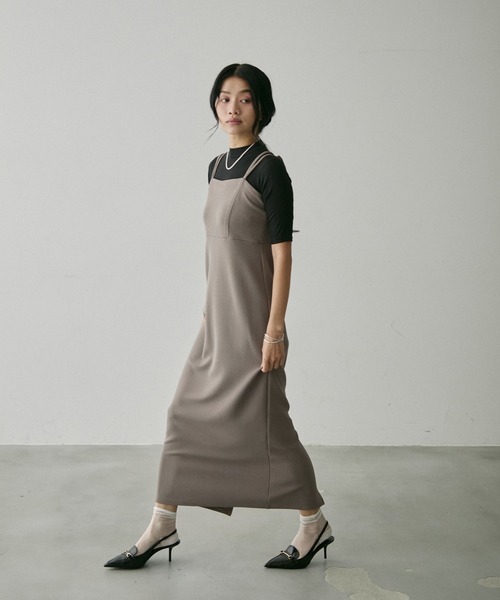 セール】Sleeveless Long Dress/カップ付ノースリーブ ロング