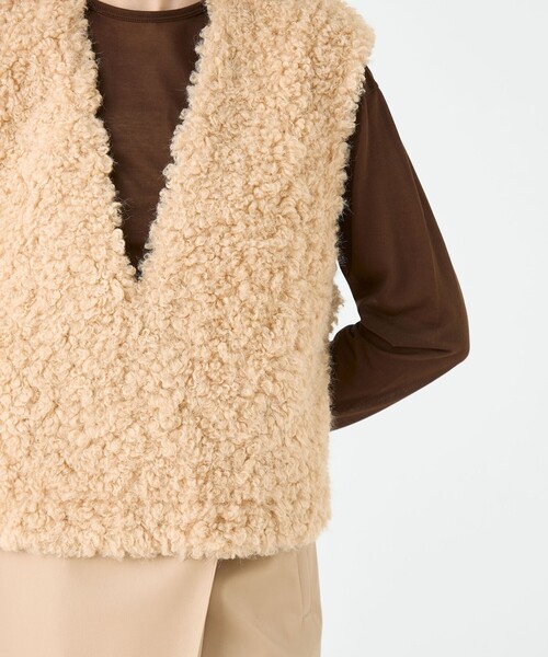 【Ballsey】プードルファー Vネックベスト item09bd772814c211eeab920242ac