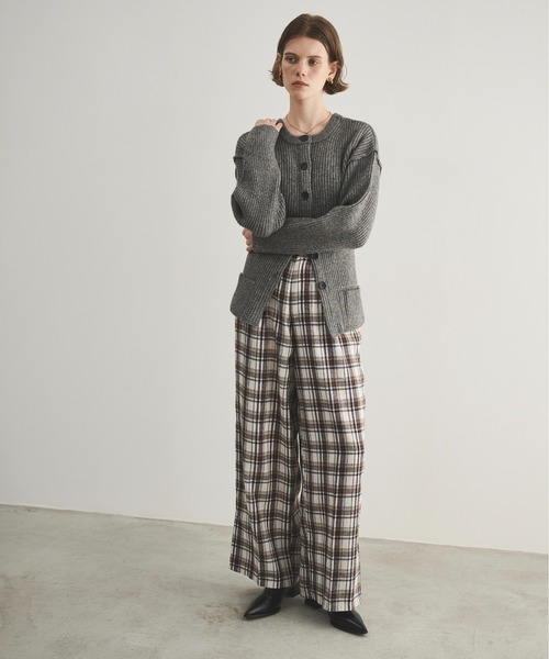 LOSCa（ロスカ）の「チェックワイドスラックス（スラックス・レディース・ブラウン/ブルー/アイボリー・M/S）」の17枚目の写真