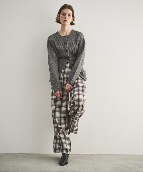 LOSCa（ロスカ）の「チェックワイドスラックス（スラックス・レディース・ブラウン/ブルー/アイボリー・M/S）」の18枚目の写真