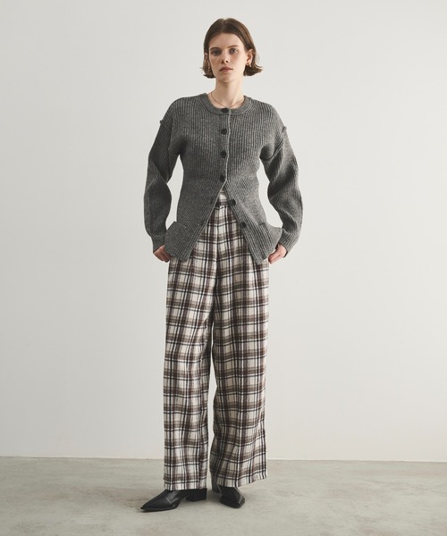 LOSCa（ロスカ）の「チェックワイドスラックス（スラックス・レディース・ブラウン/ブルー/アイボリー・M/S）」の16枚目の写真