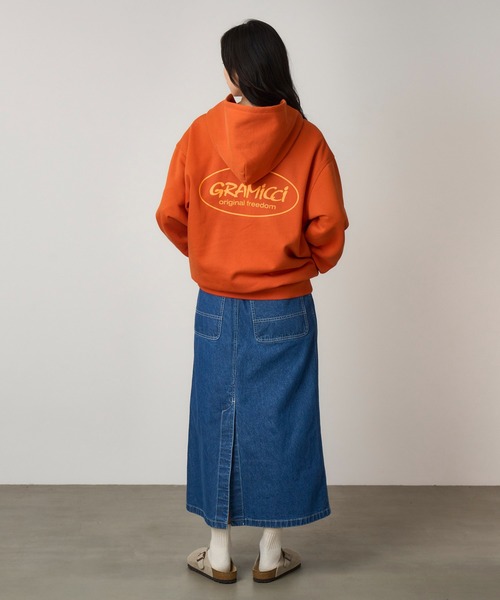 Gramicci(グラミチ)の「ORIGINAL FREEDOM ZIP HOODED SWEATSHIRT|オリジナルフリーダムジップフーデッドスウェットシャツ(パーカー・メンズ・オレンジ/ダークブラウン系/ヘザーグレー・S/M/L/XL/XXL)」の8枚目の写真