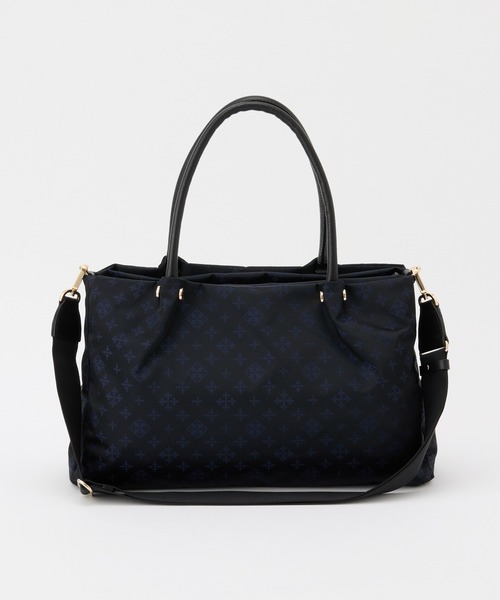 russet（ラシット）の「ナイロン三層2WAYトートバッグ（トートバッグ・レディース・ライトグレー/ブラック/ブラック×ブルー/キナリ・FREE）」の5枚目の写真