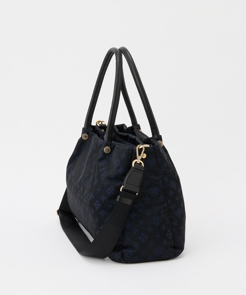 russet（ラシット）の「ナイロン三層2WAYトートバッグ（トートバッグ・レディース・ライトグレー/ブラック/ブラック×ブルー/キナリ・FREE）」の16枚目の写真