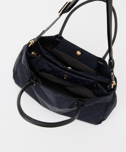 russet（ラシット）の「ナイロン三層2WAYトートバッグ（トートバッグ・レディース・ライトグレー/ブラック/ブラック×ブルー/キナリ・FREE）」の12枚目の写真