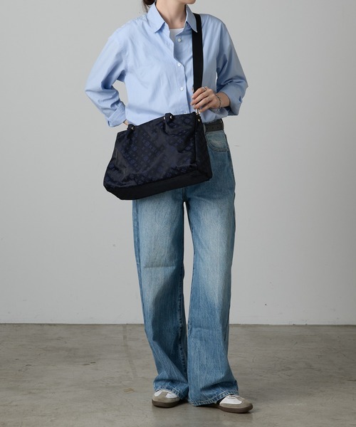 russet（ラシット）の「ナイロン三層2WAYトートバッグ（トートバッグ・レディース・ライトグレー/ブラック/ブラック×ブルー/キナリ・FREE）」の15枚目の写真