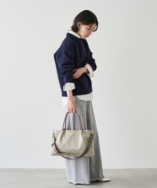 russet(ラシット)の「【撥水】ナイロン三層2WAYトートバッグ(トートバッグ・レディース・ライトグレー/ブラック/ブラック×ブルー/キナリ・FREE)」の22枚目の写真