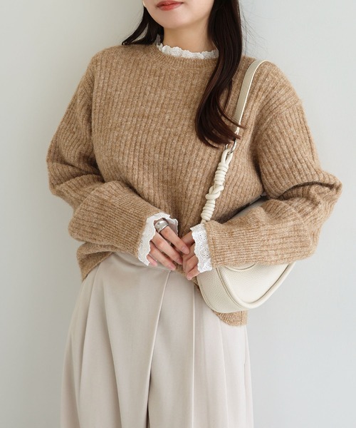 ミニフリルニットカーディガン ミニフリル ニットカーディガン