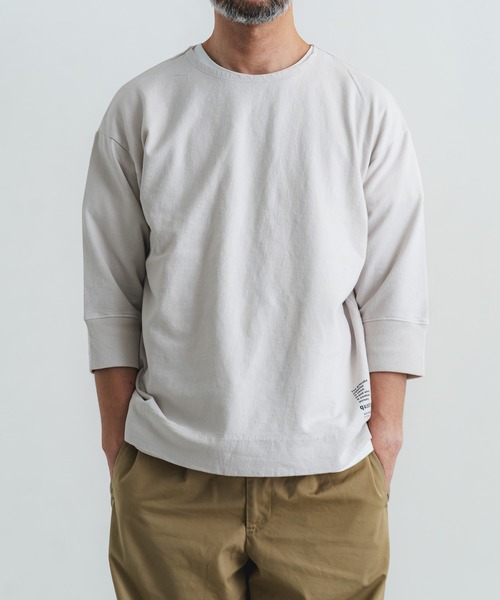 quadro（クオドロ）の「スーパーインレイ7分袖ボートネックプルオーバー（Tシャツ/カットソー・メンズ・グリーン/チャコール/グレー・LARGE/MEDIUM）」の2枚目の写真