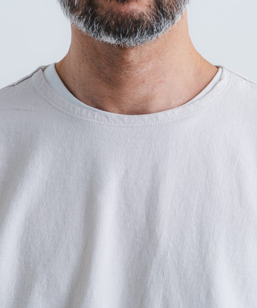 quadro（クオドロ）の「スーパーインレイ7分袖ボートネックプルオーバー（Tシャツ/カットソー・メンズ・グリーン/チャコール/グレー・LARGE/MEDIUM）」の18枚目の写真