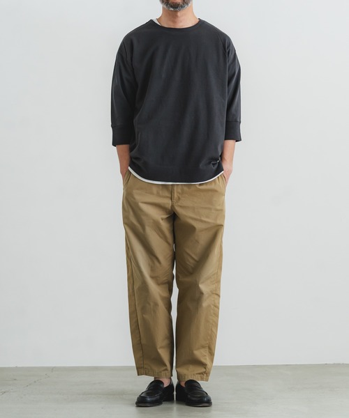 quadro（クオドロ）の「スーパーインレイ7分袖ボートネックプルオーバー（Tシャツ/カットソー・メンズ・グリーン/チャコール/グレー・LARGE/MEDIUM）」の15枚目の写真