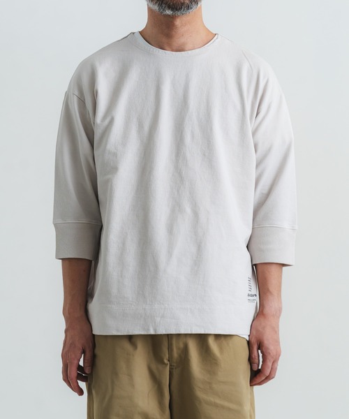 quadro（クオドロ）の「スーパーインレイ7分袖ボートネックプルオーバー（Tシャツ/カットソー・メンズ・グリーン/チャコール/グレー・LARGE/MEDIUM）」の22枚目の写真