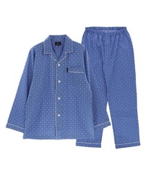 LANVIN collection（ランバン コレクション）の「LANVIN COLLECTION 60サテン JLドットプリント 長袖パジャマ 54450002（ルームウェア/パジャマ）」