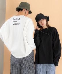 bashful base Oriental（バッシュフルベースオリエンタル）の「【bbO】バックロゴボリュームロンT（Tシャツ/カットソー）」