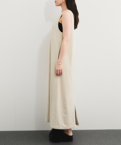 ADAM ET ROPE'（アダムエロペ）の「フェイクスウェードライクジャンパースカート（ジャンパースカート・レディース・キャメル/オフホワイト・FREE）」の10枚目の写真