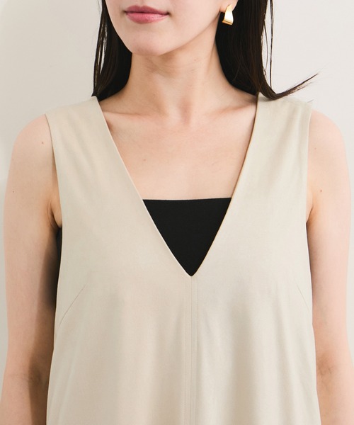 ADAM ET ROPE'（アダムエロペ）の「フェイクスウェードライクジャンパースカート（ジャンパースカート・レディース・キャメル/オフホワイト・FREE）」の12枚目の写真