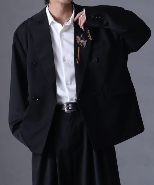 welise(ウェライズ)の「【welise/ウェライズ】グレイスフルTR ラペルエンブロイドフラワー テーラードジャケット(テーラードジャケット・メンズ・ブラック系その他2/ブラック系その他・S/M/L)」の2枚目の写真