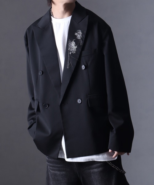 welise(ウェライズ)の「【welise/ウェライズ】グレイスフルTR ラペルエンブロイドフラワー テーラードジャケット(テーラードジャケット・メンズ・ブラック系その他2/ブラック系その他・S/M/L)」の7枚目の写真
