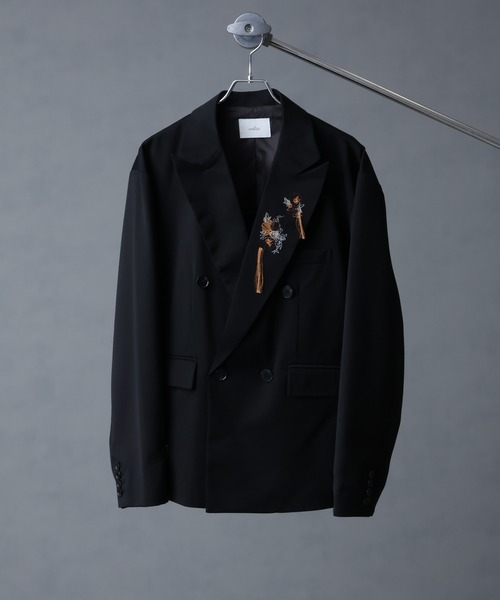 welise(ウェライズ)の「【welise/ウェライズ】グレイスフルTR ラペルエンブロイドフラワー テーラードジャケット(テーラードジャケット・メンズ・ブラック系その他2/ブラック系その他・S/M/L)」の4枚目の写真
