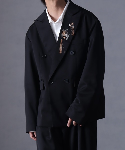 welise(ウェライズ)の「【welise/ウェライズ】グレイスフルTR ラペルエンブロイドフラワー テーラードジャケット(テーラードジャケット・メンズ・ブラック系その他2/ブラック系その他・S/M/L)」の5枚目の写真