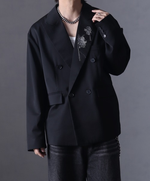 welise/ウェライズ】グレイスフルTR ラペルエンブロイドフラワー