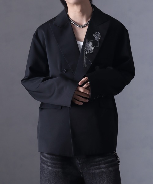welise(ウェライズ)の「【welise/ウェライズ】グレイスフルTR ラペルエンブロイドフラワー テーラードジャケット(テーラードジャケット・メンズ・ブラック系その他2/ブラック系その他・S/M/L)」の10枚目の写真