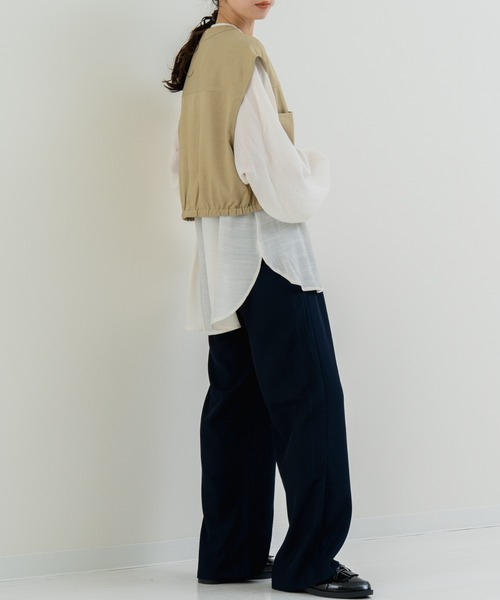 refinedworks(リファインドワークス)の「【refinedworks】旬のレイヤード にぴったりな 万能ベスト(ベスト・レディース・カーキ/ネイビー/ベージュ・FREE)」の17枚目の写真
