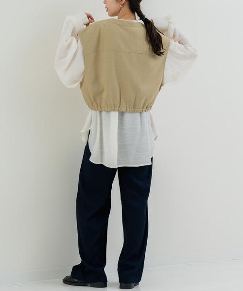 refinedworks(リファインドワークス)の「【refinedworks】旬のレイヤード にぴったりな 万能ベスト(ベスト・レディース・カーキ/ネイビー/ベージュ・FREE)」の18枚目の写真