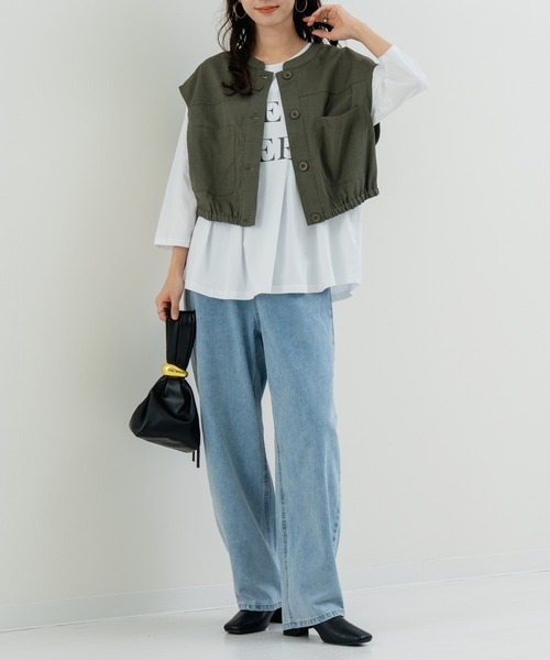 refinedworks(リファインドワークス)の「【refinedworks】旬のレイヤード にぴったりな 万能ベスト(ベスト・レディース・カーキ/ネイビー/ベージュ・FREE)」の20枚目の写真