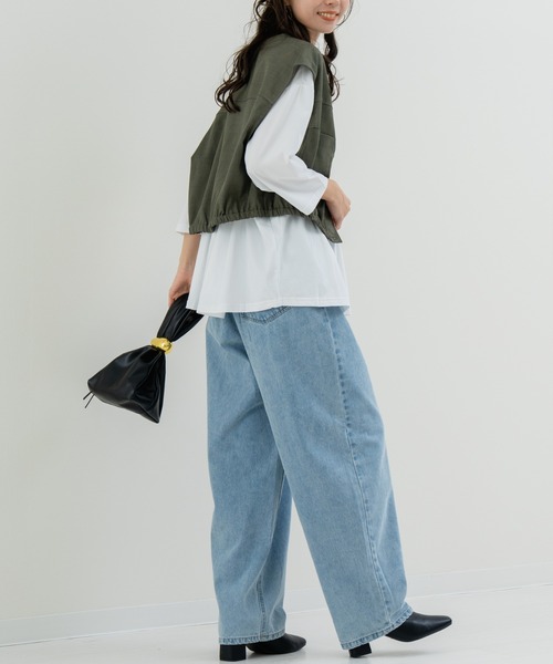 refinedworks(リファインドワークス)の「【refinedworks】旬のレイヤード にぴったりな 万能ベスト(ベスト・レディース・カーキ/ネイビー/ベージュ・FREE)」の21枚目の写真