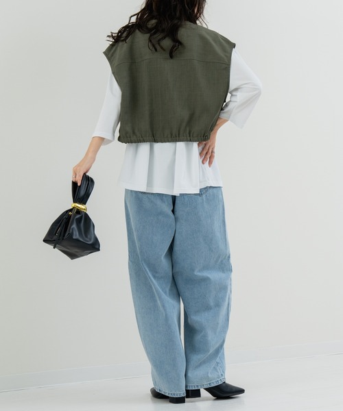 refinedworks(リファインドワークス)の「【refinedworks】旬のレイヤード にぴったりな 万能ベスト(ベスト・レディース・カーキ/ネイビー/ベージュ・FREE)」の22枚目の写真