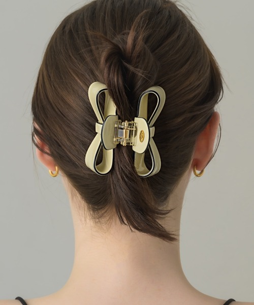 HAIR CLIP/RIBBON×TWO TONE（バレッタ/ヘアクリップ）｜muku（ムク）の