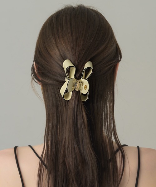 HAIR CLIP/RIBBON×TWO TONE（バレッタ/ヘアクリップ）｜muku（ムク）の