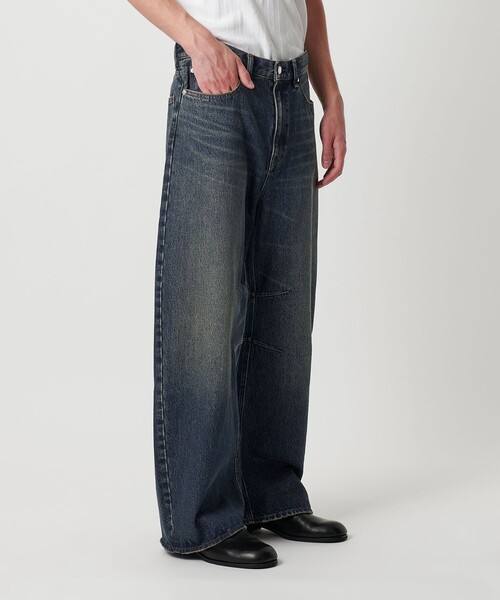 MONKEY TIME(モンキータイム)の「デニム カーブ パンツ(デニムパンツ・メンズ・ネイビー/コバルトブルー/ブラック・S/L/M/XL)」の4枚目の写真