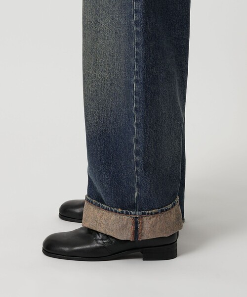 tomo　monkey time 濃紺 バルーンデニム L 楽天市場】＜monkey time＞ COTTON LINEN DENIM 1P WIDE PANTS