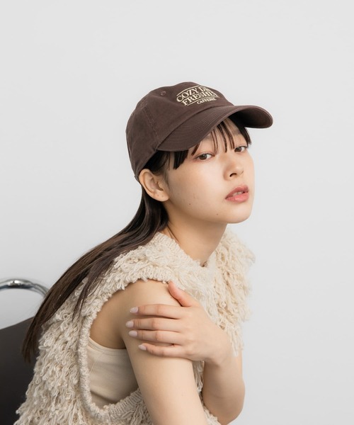 KBF(ケイビーエフ)の「カフェロゴエンブロイダリーCAP(キャップ・レディース・ブラウン/ブラック・ONE)」の5枚目の写真