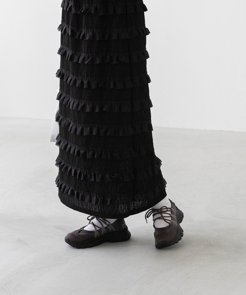 menue（メヌエ）の「レースアップ 厚底 バレエスニーカー（スニーカー・レディース・ブラック/ブラウン/ダークグレー/シルバー・S/M/L/LL）」の12枚目の写真