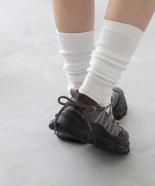 menue（メヌエ）の「レースアップ 厚底 バレエスニーカー（スニーカー・レディース・ブラック/ブラウン/ダークグレー/シルバー・S/M/L/LL）」の22枚目の写真